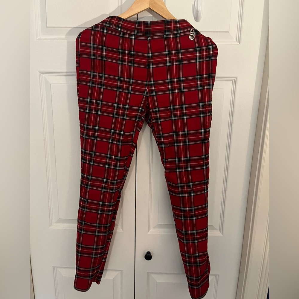 Tommy Hilfiger red plaid pants